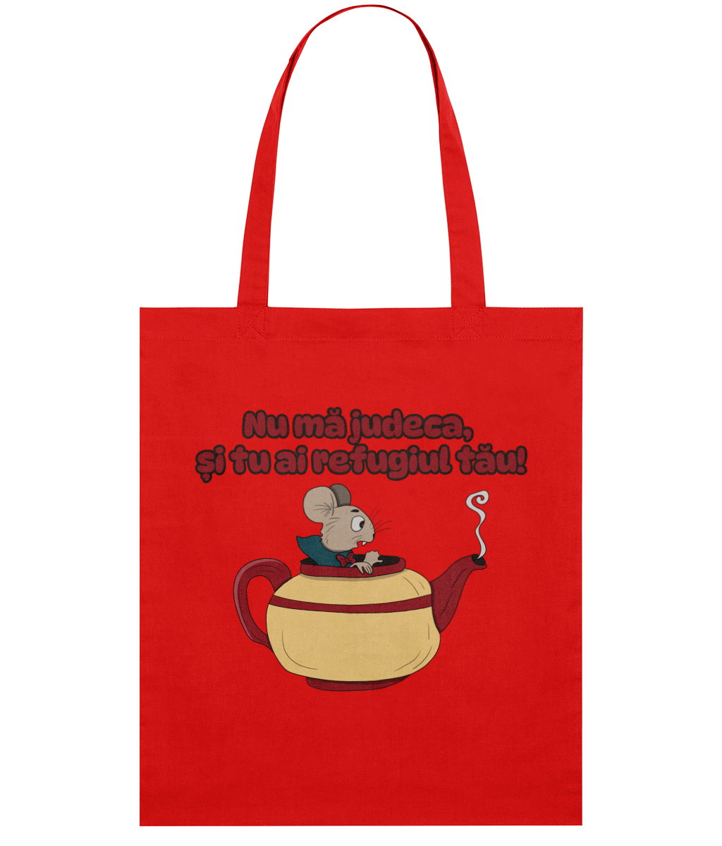 Sacoșă din bumbac „Nu mă judeca, și tu ai refugiul tău” - imagine 4