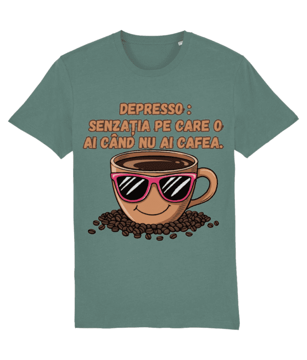 Tricou Bărbați – „Depresso: senzația pe care o ai când NU ai cafea” - imagine 8