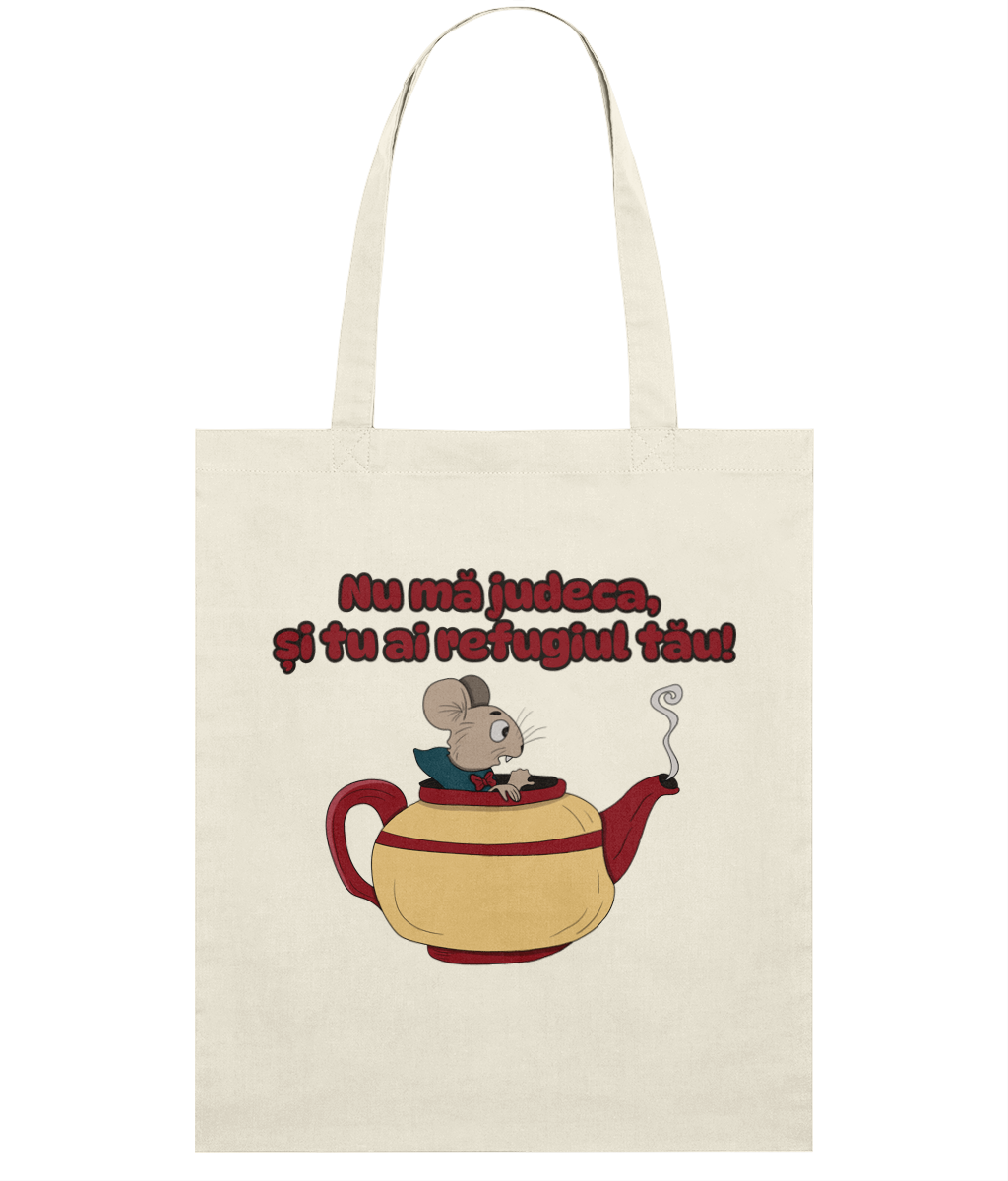 Sacoșă din bumbac „Nu mă judeca, și tu ai refugiul tău” - imagine 5