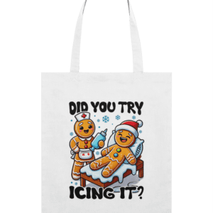 Sacoșă din Bumbac „Did you try icing it?” | Light Tote Bag