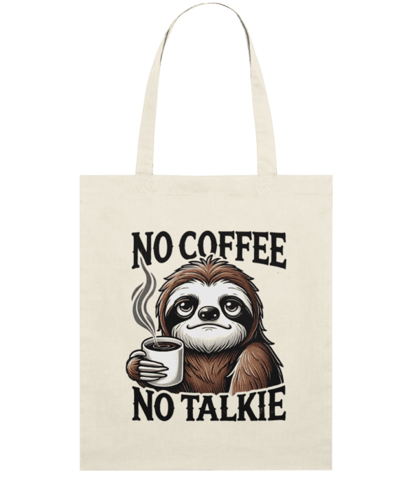 Sacoșă din bumbac „No Coffee, No Talkie” - imagine 5