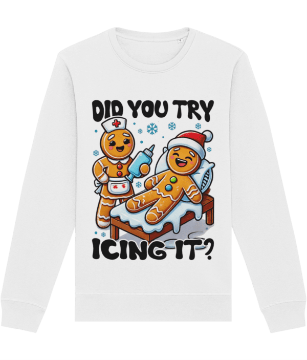 Bluză unisex „Did you try icing it?” – Umor festiv, confort garantat!