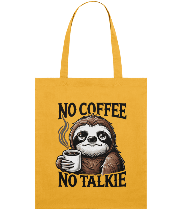 Sacoșă din bumbac „No Coffee, No Talkie” - imagine 3