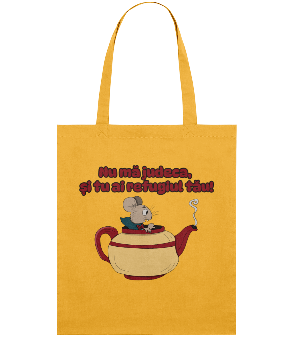 Sacoșă din bumbac „Nu mă judeca, și tu ai refugiul tău” - imagine 3