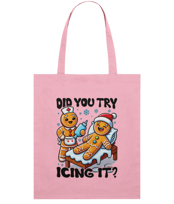 Sacoșă din Bumbac „Did you try icing it?” | Light Tote Bag - imagine 5