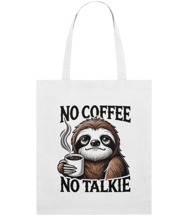 Sacoșă din bumbac „No Coffee, No Talkie” - imagine 2