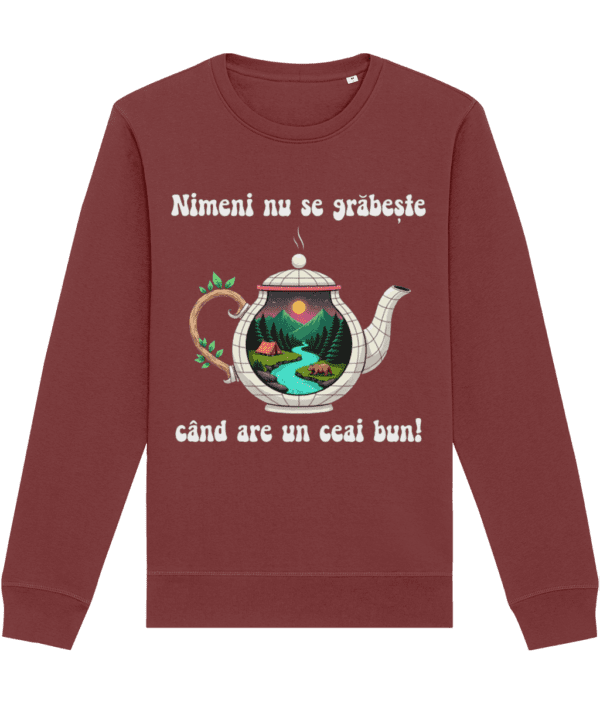 Hanorac Unisex „Nimeni nu se grăbește când are un ceai bun” - imagine 3