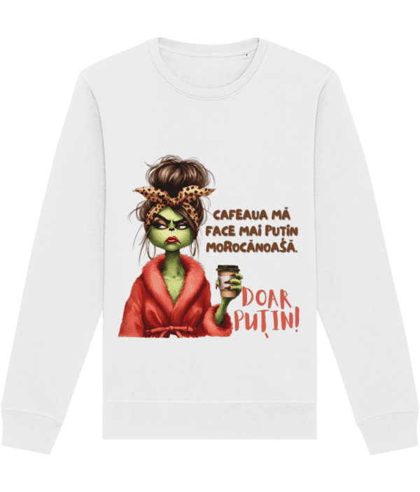 Bluză unisex „Cafeaua mă face mai puțin morocănoasă” - imagine 2