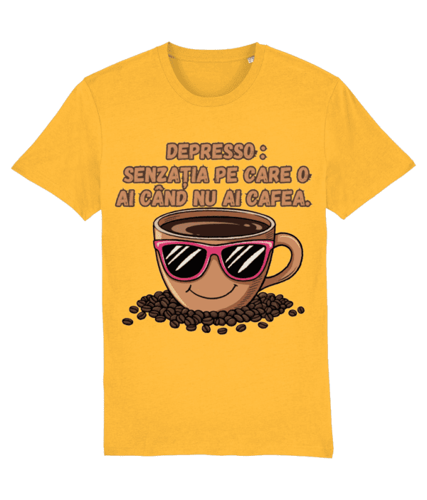 Tricou Bărbați – „Depresso: senzația pe care o ai când NU ai cafea” - imagine 3