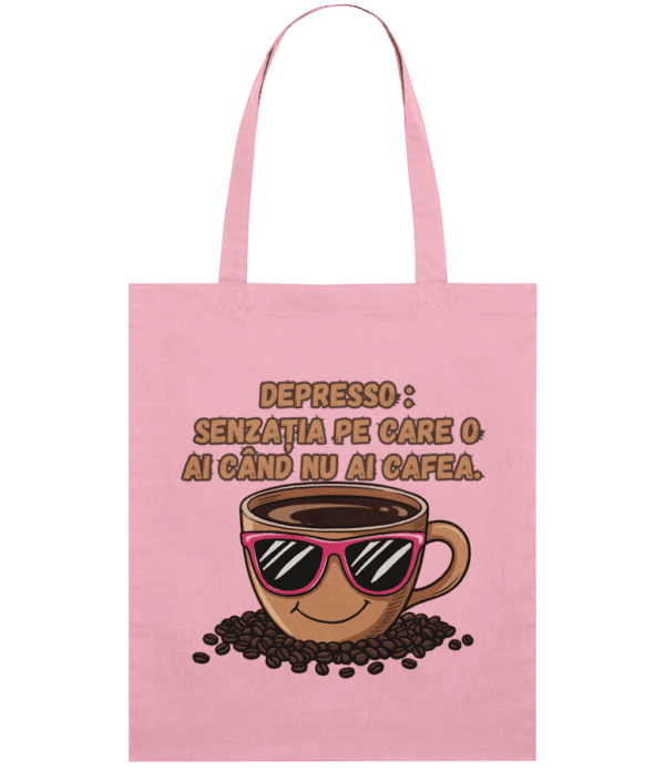 Depresso: senzatia pe care o ai cand ai cafea Light Tote Bag Sacosa subtire din bumbac