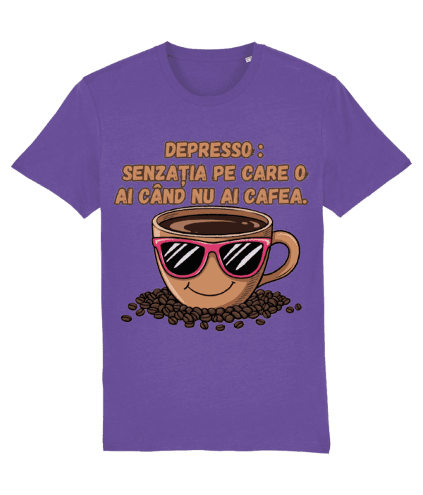 Tricou Bărbați – „Depresso: senzația pe care o ai când NU ai cafea” - imagine 5