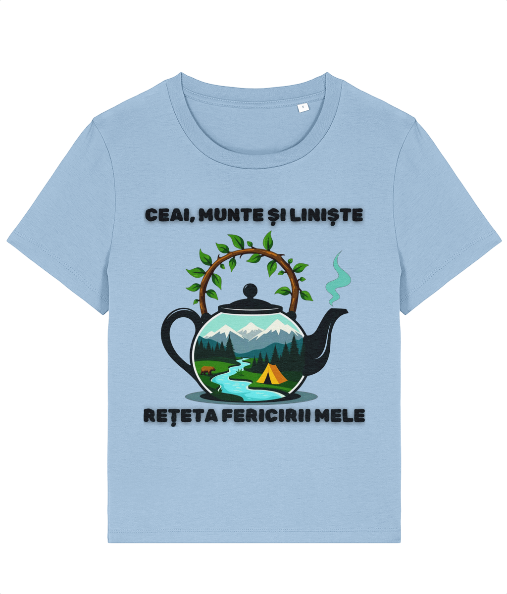 Tricou Damă „Ceai, munte și liniște: rețeta fericirii mele” - imagine 2