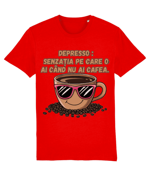 Tricou Bărbați – „Depresso: senzația pe care o ai când NU ai cafea” - imagine 4