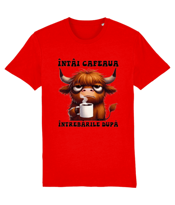 Tricou Bărbați „Întâi Cafeaua, Întrebările După” - imagine 4