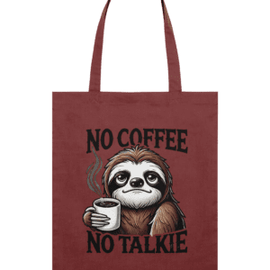 Sacoșă din bumbac „No Coffee, No Talkie”