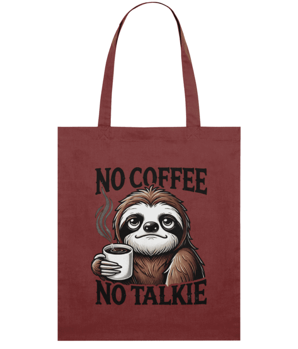 Sacoșă din bumbac „No Coffee, No Talkie”