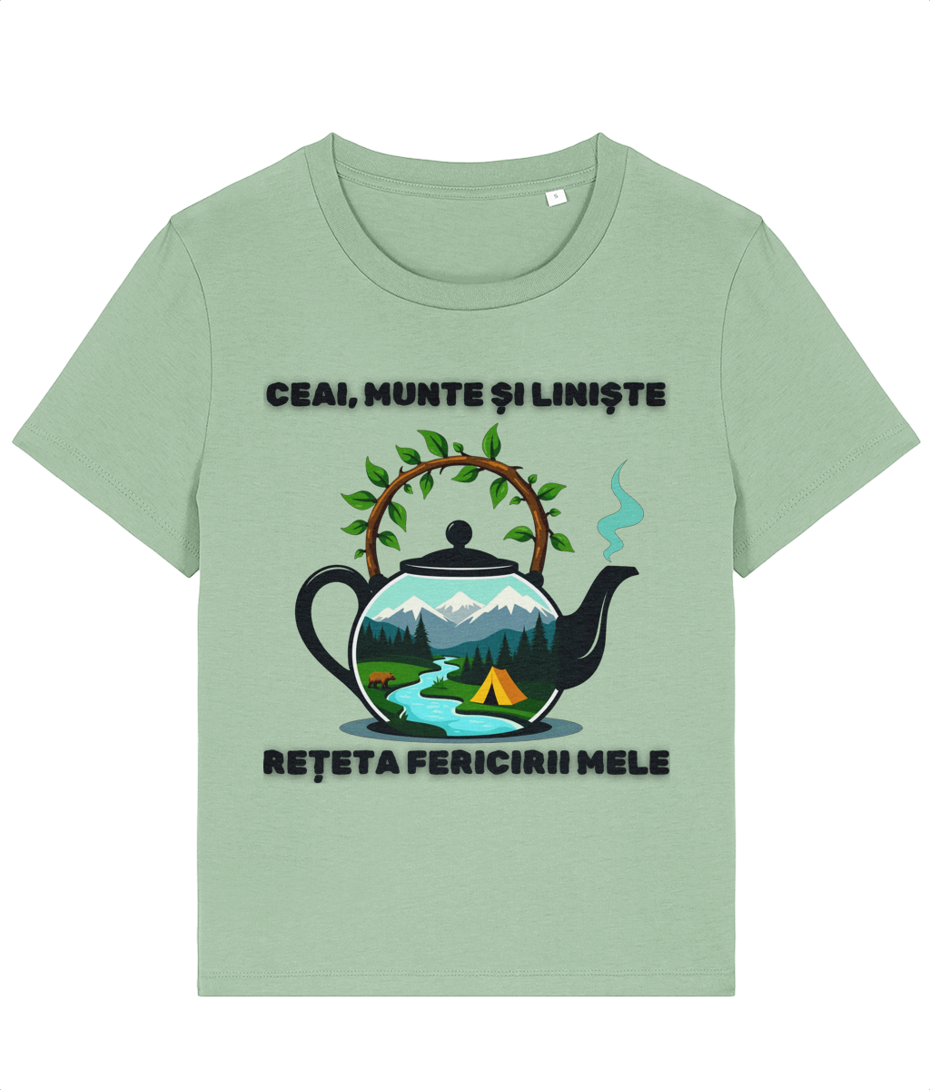 Tricou Damă „Ceai, munte și liniște: rețeta fericirii mele” - imagine 7