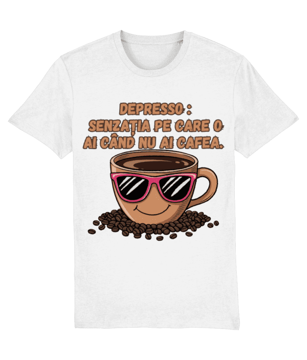 Tricou Bărbați – „Depresso: senzația pe care o ai când NU ai cafea” - imagine 2