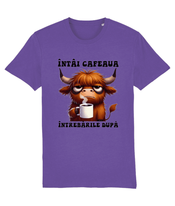 Tricou Bărbați „Întâi Cafeaua, Întrebările După” - imagine 5