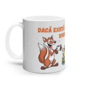 Cană ceramică albă „Dacă Există Cafea, Există Speranță”