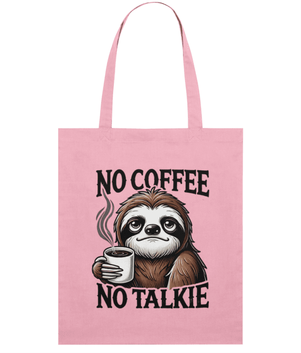 Sacoșă din bumbac „No Coffee, No Talkie” - imagine 6