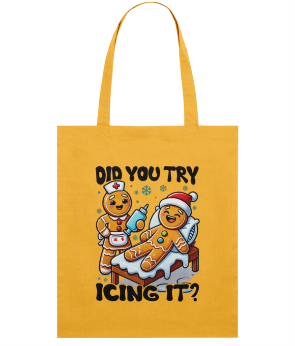 Sacoșă din Bumbac „Did you try icing it?” | Light Tote Bag - imagine 3