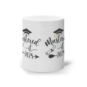 Cană ceramică albă „Mastered it 2025”