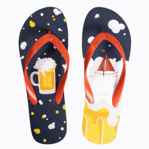 Șlapi veseli „Bere pe vapor” – relaxare la superlativ