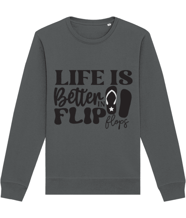 Bluză unisex „Life is better in flip flops” - imagine 7