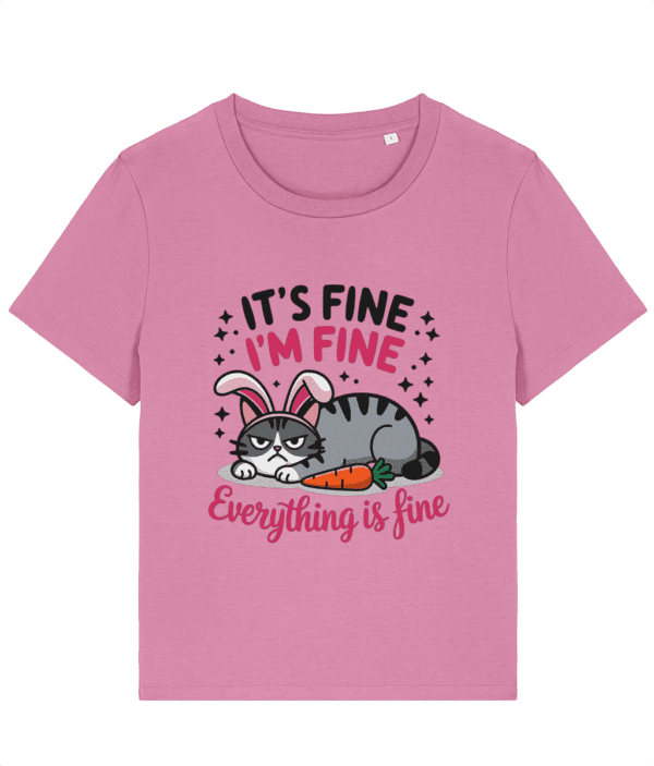 Tricou damă „It's fine. I'm fine.” – Pentru iubitoarele de pisici cu atitudine - imagine 6