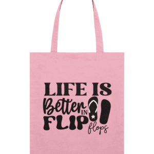 Sacoșă din bumbac „Life is better in flip flops”