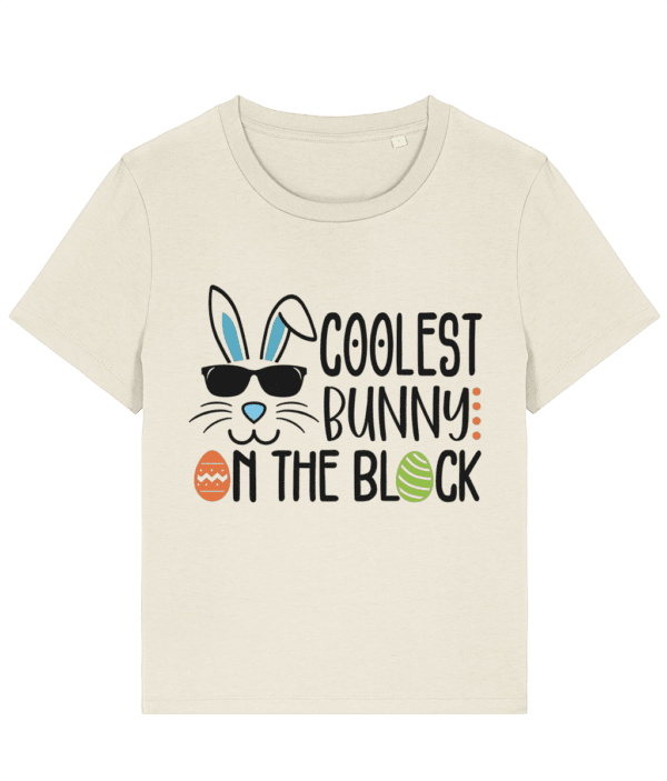 Tricou dama Coolest bunny in the block cadou personalizat amuzant pentru femei de Paste