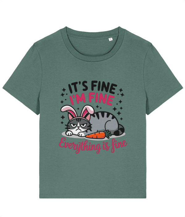 Tricou damă „It's fine. I'm fine.” – Pentru iubitoarele de pisici cu atitudine - imagine 5