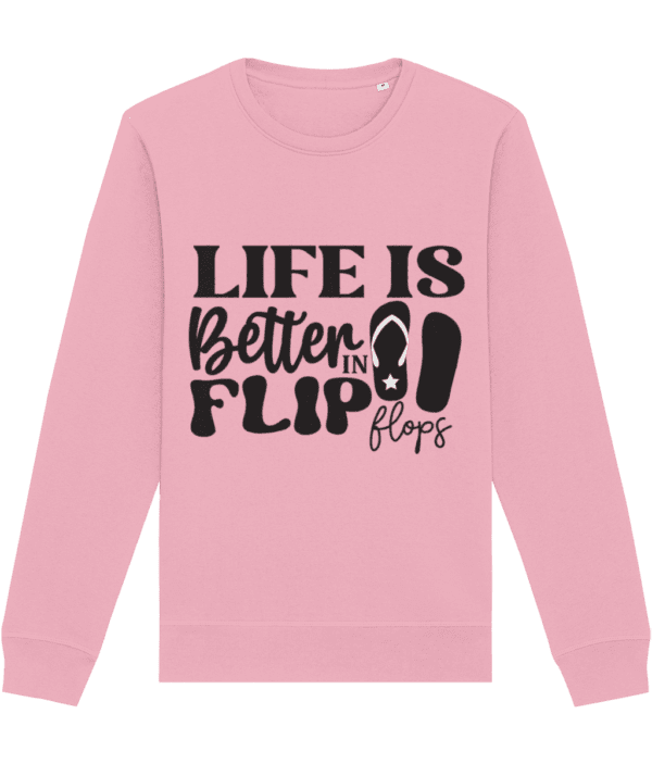 Bluză unisex „Life is better in flip flops” - imagine 4