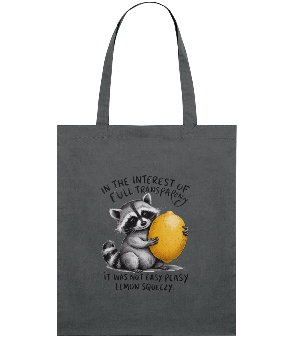 Sacosa din bumbac cadou personalizat amuzant pentru iubitorii de sarcasm cu simtul umorului it was not easy peasy lemon squeezy