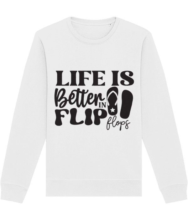 Bluză unisex „Life is better in flip flops” - imagine 2
