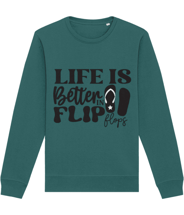 Bluză unisex „Life is better in flip flops” - imagine 6