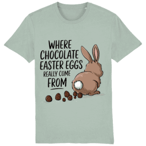 Tricou bărbați „Where chocolate Easter Eggs really come from”