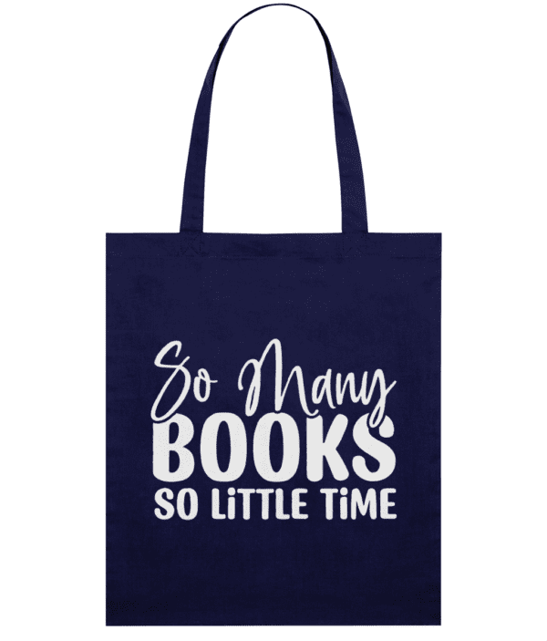 Sacoșă din bumbac „So many books, so little time” - imagine 4