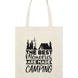 Sacoșă din bumbac „Best memories are made camping”