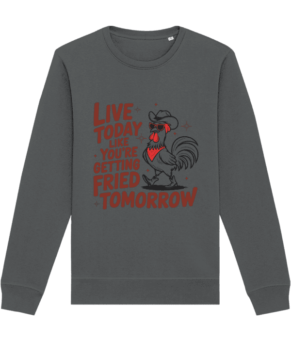 Bluză unisex „Live today like you're getting fried tomorrow” - imagine 6