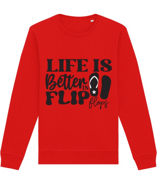Bluză unisex „Life is better in flip flops” - imagine 3