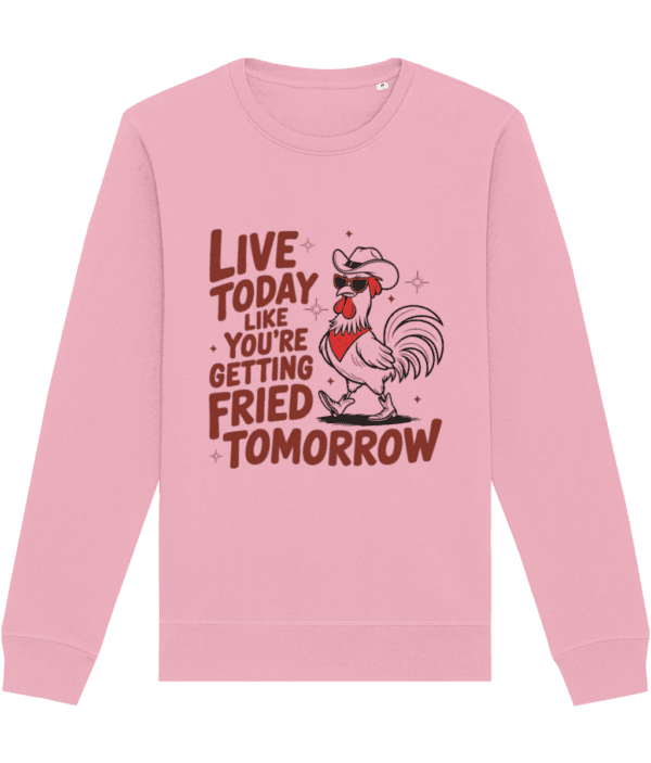 Bluză unisex „Live today like you're getting fried tomorrow” - imagine 4
