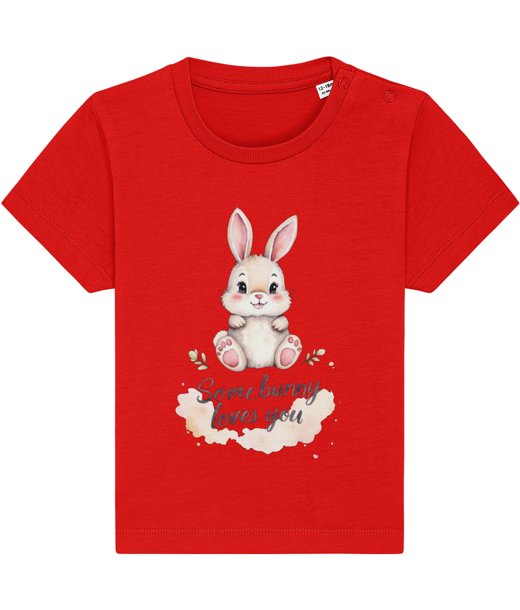 Tricou bebelusi Somebunny loves you. Cadou de paste amuzant personalizat