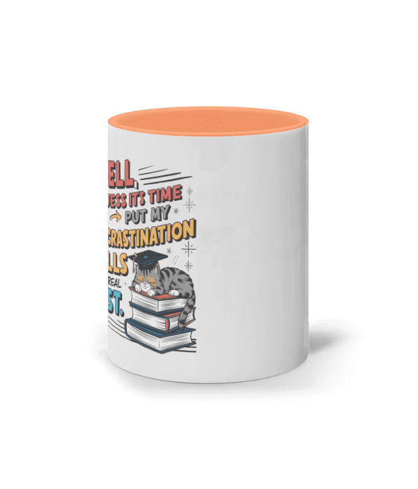 Cană ceramică colorată „Time to put my procrastination skills to test” - imagine 2