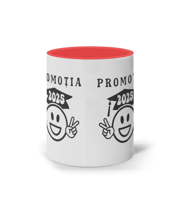 Cană ceramică colorată la interior „Promoția 2025” - imagine 2