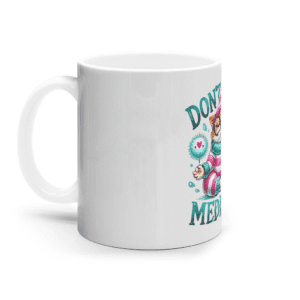 Cană ceramică albă „Don’t hate. Meditate”