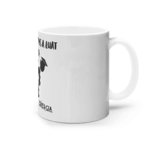 Cană ceramică albă „Educația mi-a luat tot”