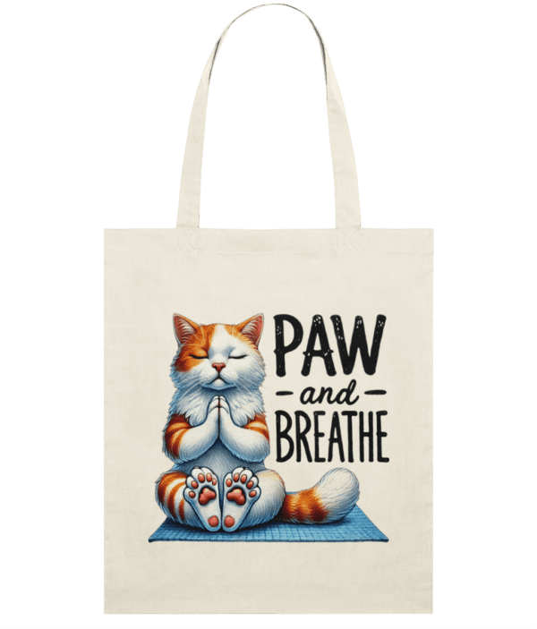 Sacoșă din bumbac „Paw and breathe” - imagine 4