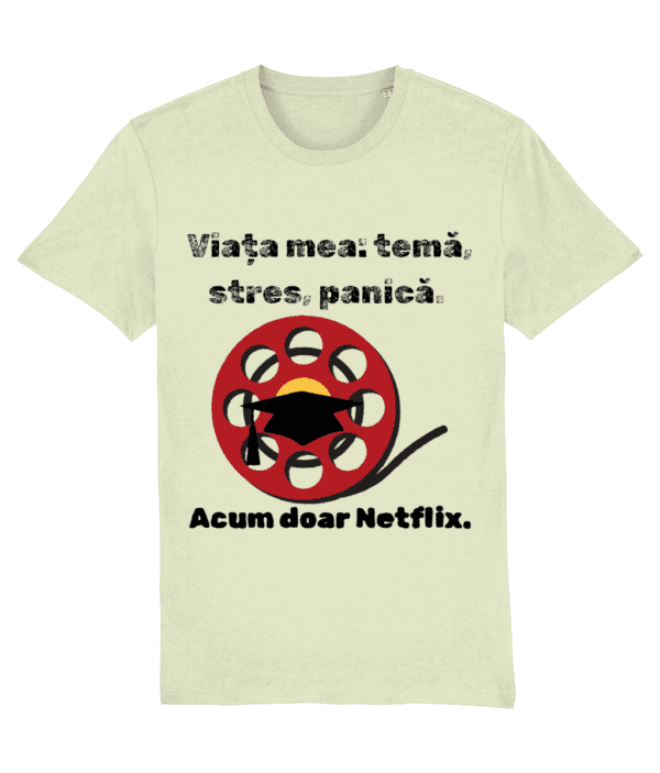 Tricou unisex „Viața mea: temă, stres, panică” - imagine 2